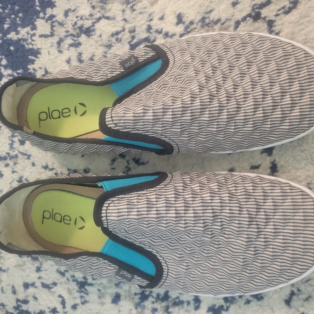 Plae Slip-On Sneakers with Black and White Pattern